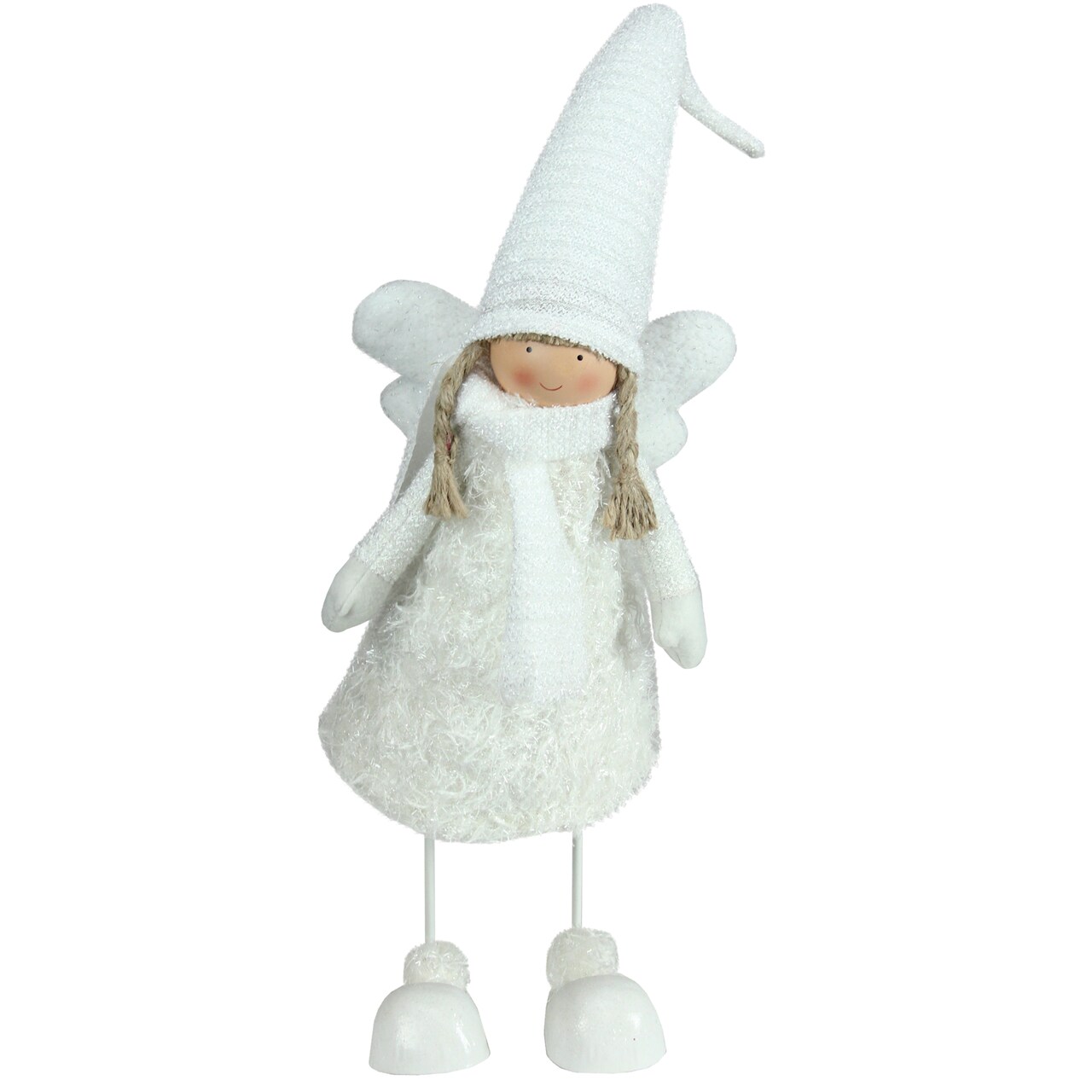 Northlight Bobble Girl Angel Christmas Figurine - 26.75" - White